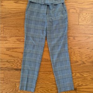 Women’s ndstry by ico Gray Plaid Pants with belt size 2